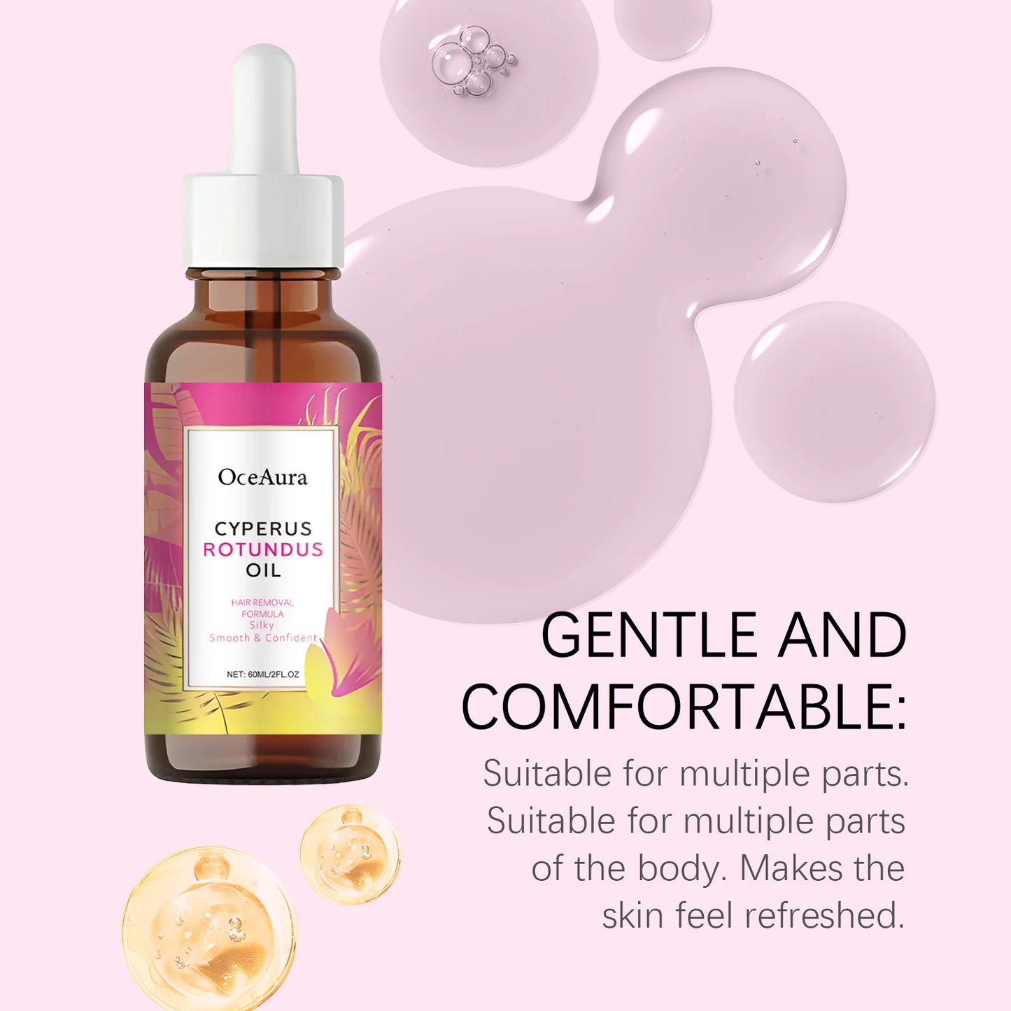 Cyperus Rotundus Oil Body Hair Remover Armpit Leg Arm Reduces Hair Growth Moisturizes Gentle Care Essential Oil for Smooth Skin
